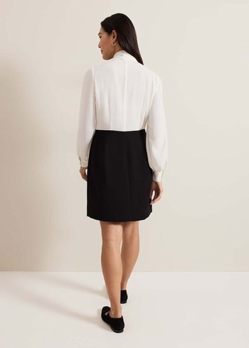 Phase Eight Tilly Shift Dress Black/White Canada | ASGVJU-596